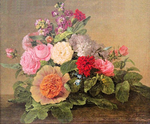 Still life with flowers, 1834, Georg Friedrich Kersting