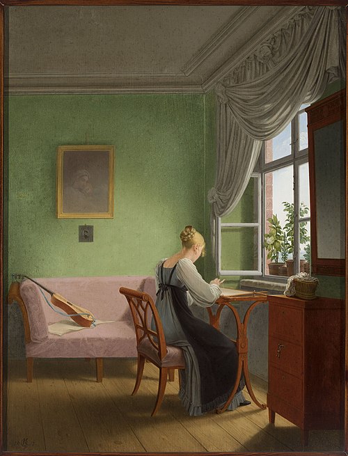 La Brodeuse, 1817, Georg Friedrich Kersting
