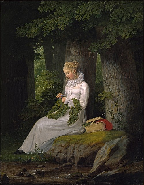 The wreath maker, 1815, Georg Friedrich Kersting