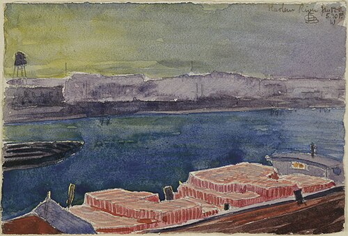 Harlem River, 1911, Oscar Florianus Bluemner
