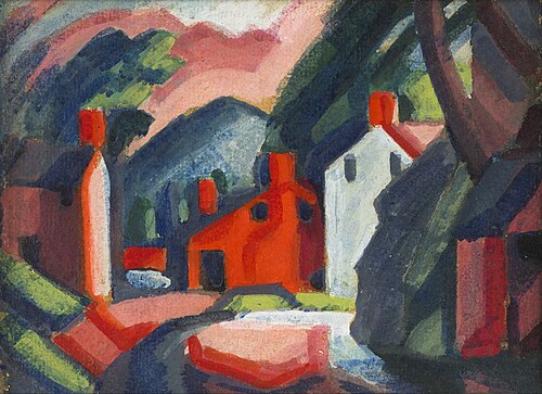 View of Lehnenburg, Pennsylvania, 1914, Oscar Florianus Bluemner