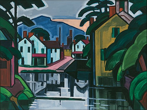 Old Canal Port, 1914, Oscar Florianus Bluemner