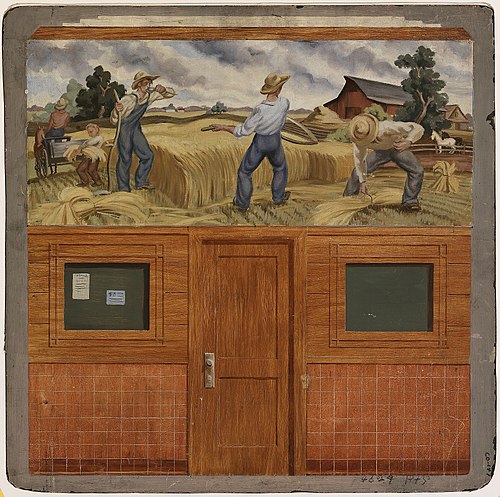 Harvest (mural study, Alma, Michigan Post Office), 1939, Joe H. Cox