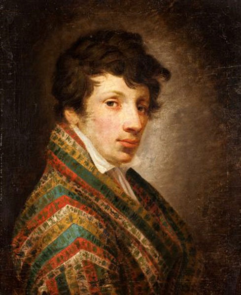 Portret mężczyzny w tyftykowym szlafroku, 1830, Jan Rustem