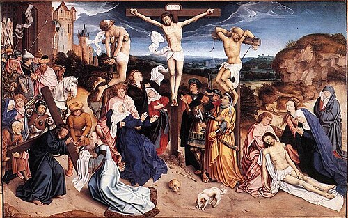 Le Portement de la Croix, le Calvaire et la Dépo-, 1500, Brugse Meester van de Passietaferelen
