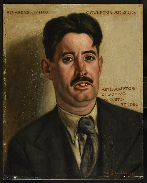 Le sculpteur Ricardo Guino, 1937, Louis  Gustave Cambier