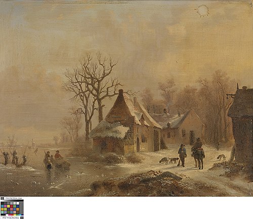 Winterlandschap, 1868, Alfonse De Clercq