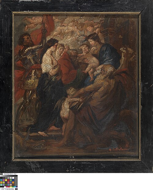 Madonna omringd door heiligen, 1822, Henri Dobbelaere