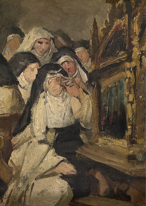 Memling schildert het Ursulaschrijn, 1822, Henri Dobbelaere