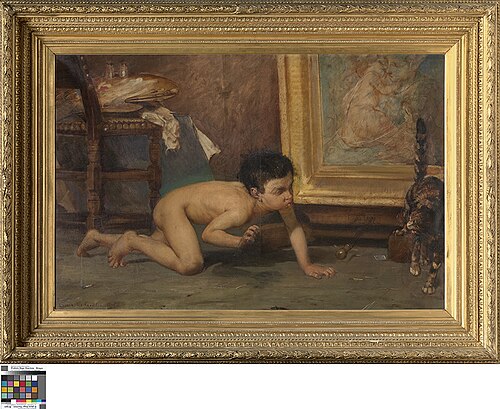 Alleen in het atelier, 1876, Léonce Legendre