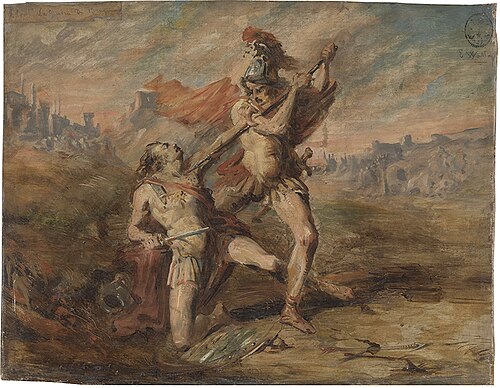 Achilles doodt Hector, 1831, Léonce Legendre