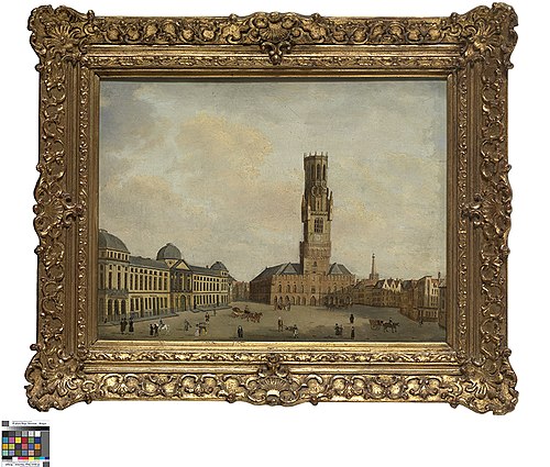 De Markt in Brugge, 1784, Pierre Jean Baptiste Leroy