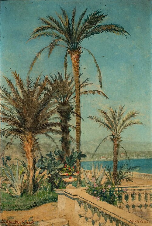 Vue de Monaco, 1902, Louis Maeterlinck