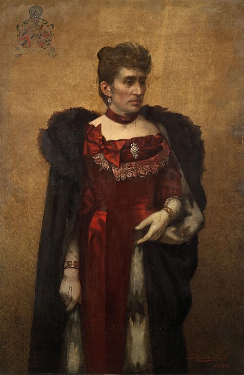 Portrait de la baronne Marie-Ludwine De Pauw-Schellekens, 1896, Louis Maeterlinck