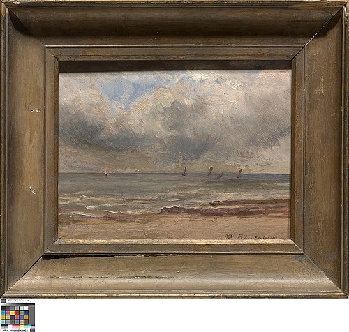 Zeegezicht in Blankenberge, 1886, Monogrammist M.F.