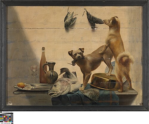 Stilleven met honden, 1905, Edouard van Speybrouck
