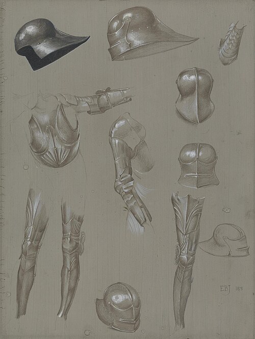 Studies of a Suit of Armor, 1875, Edward Burne-Jones