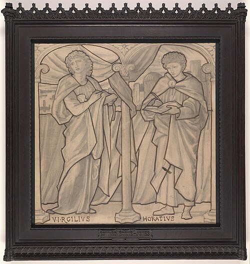 Preparatory Design for a Stained Glass Window, Virgil and Horace, , Edward Burne-Jones