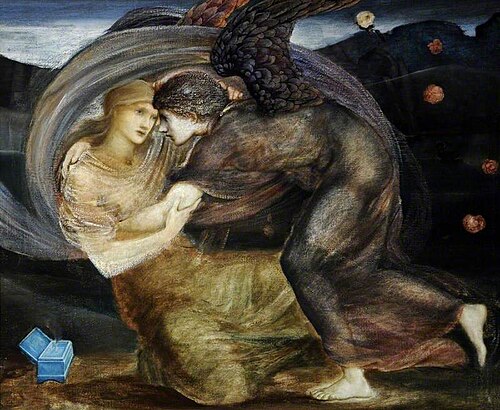 Cupid Delivering Psyche, 1870, Edward Burne-Jones