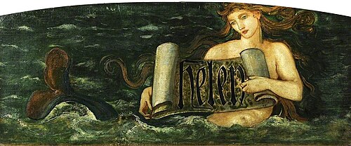 Helen, a Mermaid, 1880, Edward Burne-Jones