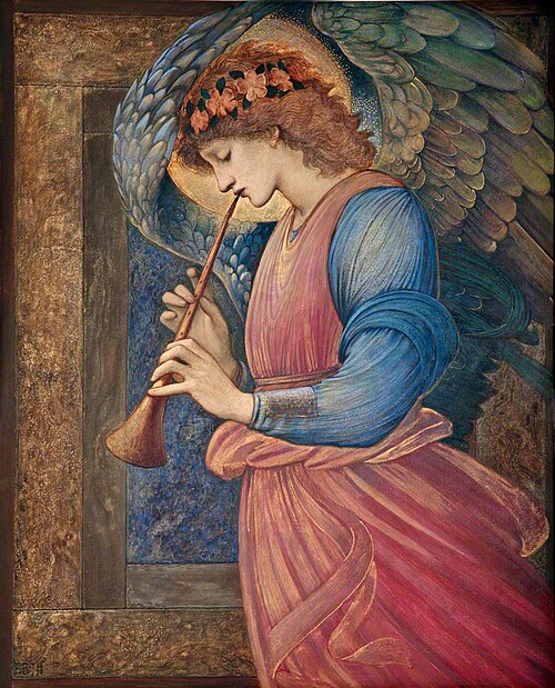 Angel Playing a Flageolet, 1878, Edward Burne-Jones