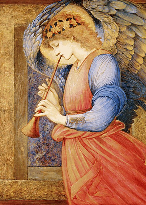 An Angel Playing a Flageolet, 1878, Edward Burne-Jones