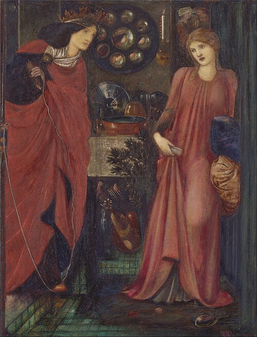 Fair Rosamund and Queen Eleanor, 1861, Edward Burne-Jones