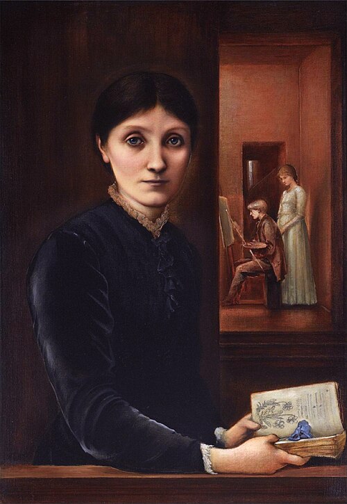 Georgiana Burne-Jones, their children Margaret and Philip, 1883, Edward Burne-Jones