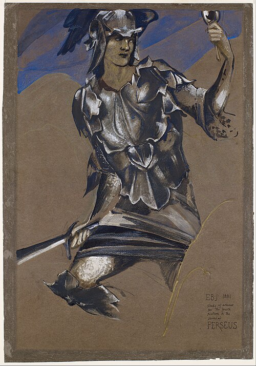 Study of Perseus in Armour for The Finding of Medusa, 1881, Edward Burne-Jones