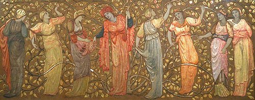 Frieze of Eight Women Gathering Apples, 1876, Edward Burne-Jones