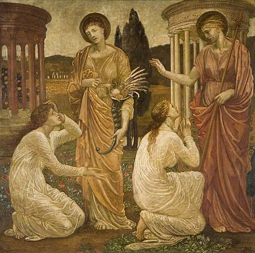 Cupid and Psyche - Palace Green Murals, 1876, Edward Burne-Jones