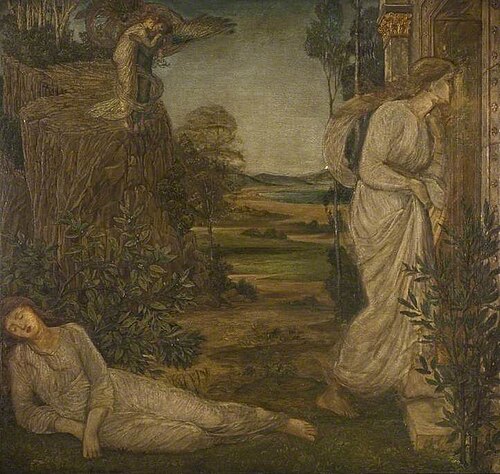 Cupid and Psyche - Palace Green Murals, 1876, Edward Burne-Jones