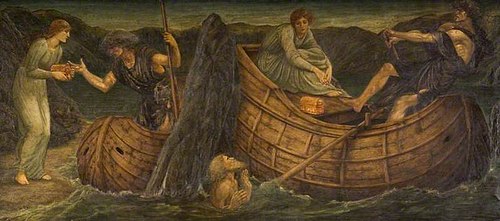 Cupid and Psyche - Palace Green Murals, 1876, Edward Burne-Jones