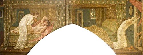 Cupid and Psyche - Palace Green Murals, 1876, Edward Burne-Jones