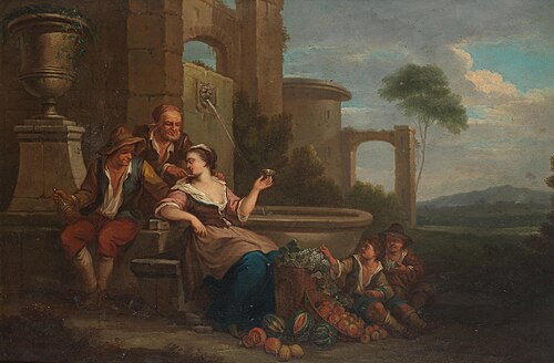 Fruit sellers, 1744, Ignatius de Beckers