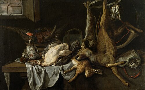 Nature morte au gibier, 1650, Pieter van den Bemden
