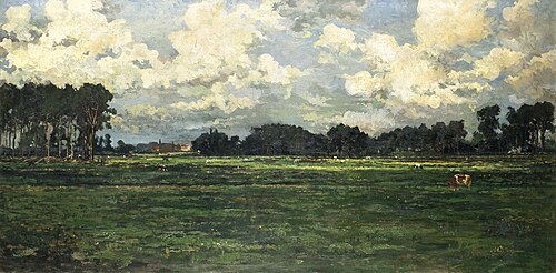 Landscape of the River Lys at Sint-Martens-Latem, 1904, Alfons Dessenis