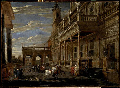 Meeting before falconry, 1699, Dupont (genaamd Pointié)