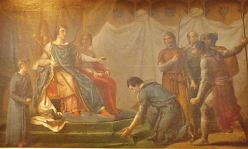 Saint Louis pardonnant à Pierre de Bretagne, 1817, Georges Rouget