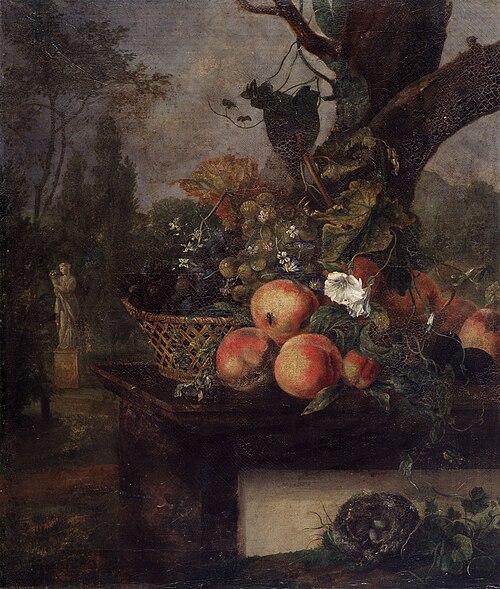 Still Life with Flowers and Fruits, 1829, Joséphine de Noter