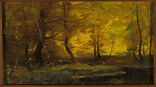Forest landscape, 1900, Roman Kochanowski