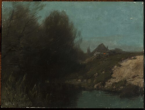 Landscape with a cottage, 1895, Roman Kochanowski