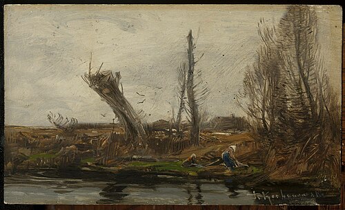 Willows at waterside, 1895, Roman Kochanowski