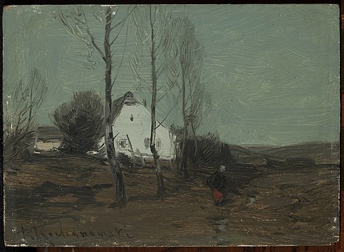 Landscape with a cottage, 1895, Roman Kochanowski