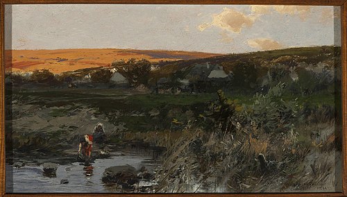 Landscape at sunset, 1891, Roman Kochanowski