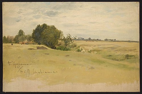 Landscape with cows, 1899, Roman Kochanowski