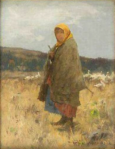 Gęsiarka, 1881, Roman Kochanowski