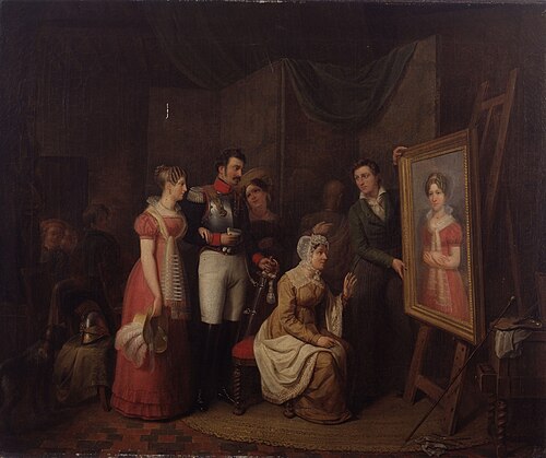 L'Atelier d'un peintre, 1826, Pierre-Joseph Schippers