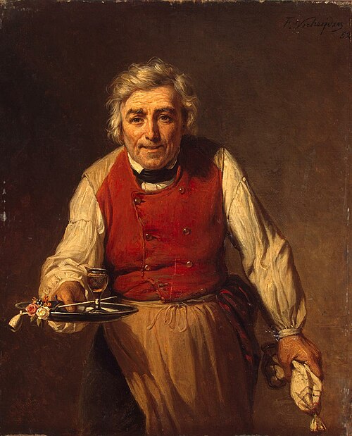 Servant with a Tray, 1852, François Verheyden