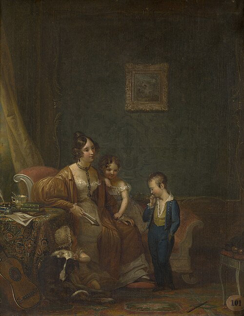 A Mother’s Lesson, 1835, Clara Wulffaert